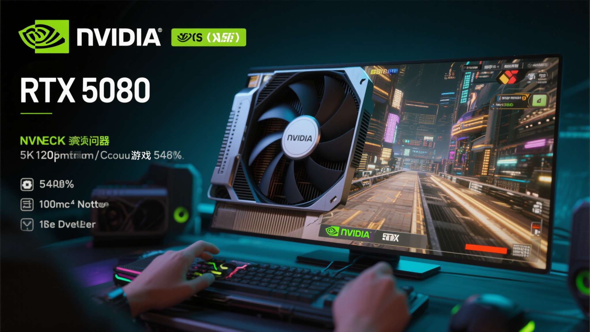 RTX 5080的出现同时解决了这两个问题。其强大的GPU核心可以轻松驾驭5K分